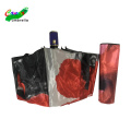 high quality auto open 3 folding promotional umbrella with flowers